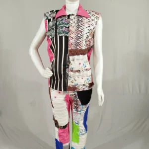 Flea-Inspired Patchwork Performance Set – Red Hot Chili Peppers Tribute Costume