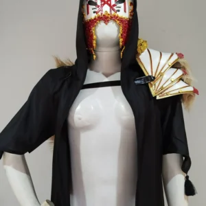 Vessel Inspired Overcoat, Shoulder Pads, and Mask – Sleep Token Band Cosplay Costume