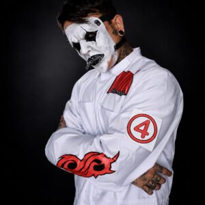 Inspired by Slipknot, White Jumpsuit – Slipknot Band Cosplay Jumpsuit